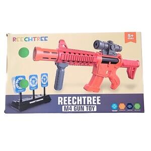 Reechtree M4 Gun Toy with Targets and Soft Bullets Green/Orange Ages 5+ (NWT)